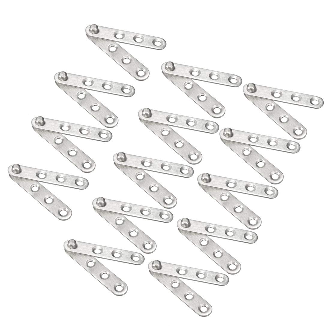 sourcing map 14 Sets Stainless Steel 360 Degree Rotating Door Pivot Hinge 60mm x 11mm