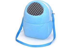 Besimple Pet Hamsters Carrier Bag Portable Outgoing Travel Backpack with Shoulder Strap for Small Pets Hedgehog, Sugar Glider, Chinchilla, Guinea Pig, Squirrel(Blue)