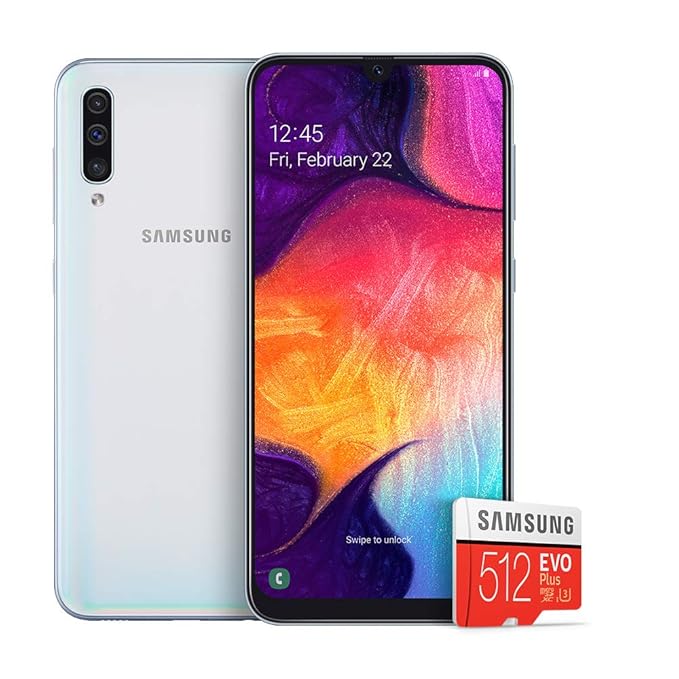 Samsung Galaxy A50 128 GB Dual-SIM Smartphone - White +: Amazon.co.uk ...