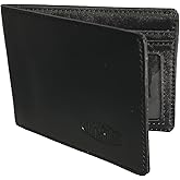 Big Skinny Men's Leather Bifold with Outside ID Pocket, Black