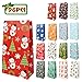 FUNARTY 96pcs Christmas Gift Bags, 5x9.8 Inches Goody Paper Bags in 16 Designs Xmas Treat bags for Classrooms, Party Favors, Kraft Holiday Goodie Wrapping