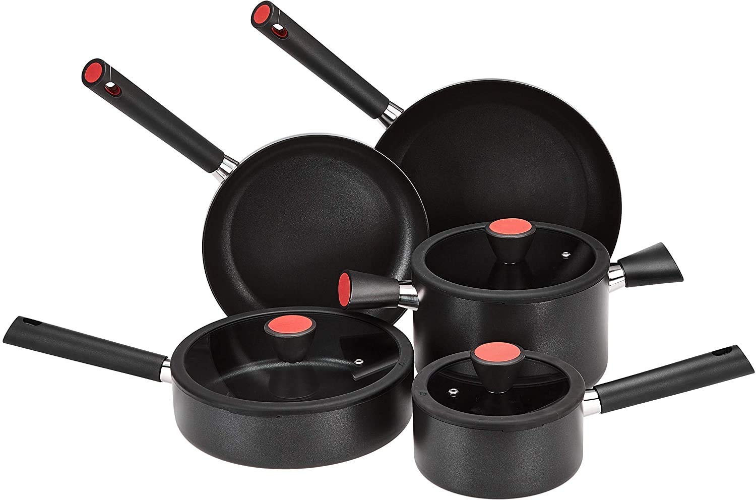 Amazon-Basics-Juego-de-Utensilios-de-Cocina-Antiadherentes-5-Piezas-Sartenes-y-Ollas-de-Induccion-Aluminio-con