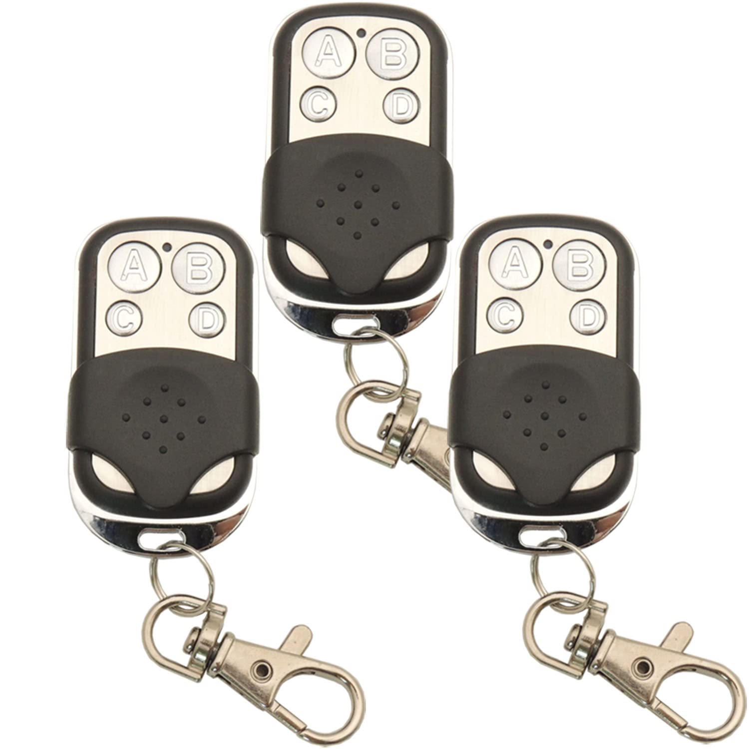 DieseRC 3pcs 433.92Mhz Fixed Code Clone Remote Control Keychain RF Transmitter Only for Fixed Code Remote Control, Not for Rolling Code
