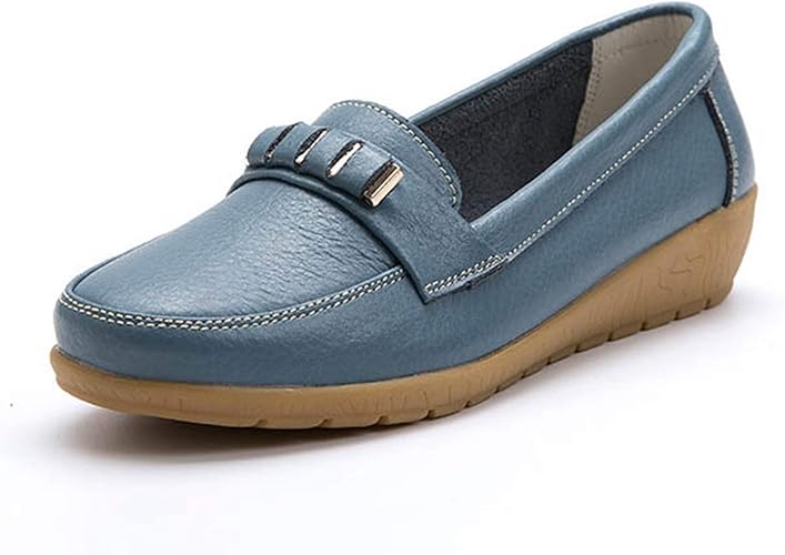 Amazon 天下 婦人靴 モカシン レディース 青 23 0cm パンプス 歩きやすい 通勤 通学 仕事 母の日 ドライビング フラットシューズ ママシューズ コンフォー トシューズ サブリナシューズ 天下 モカシン