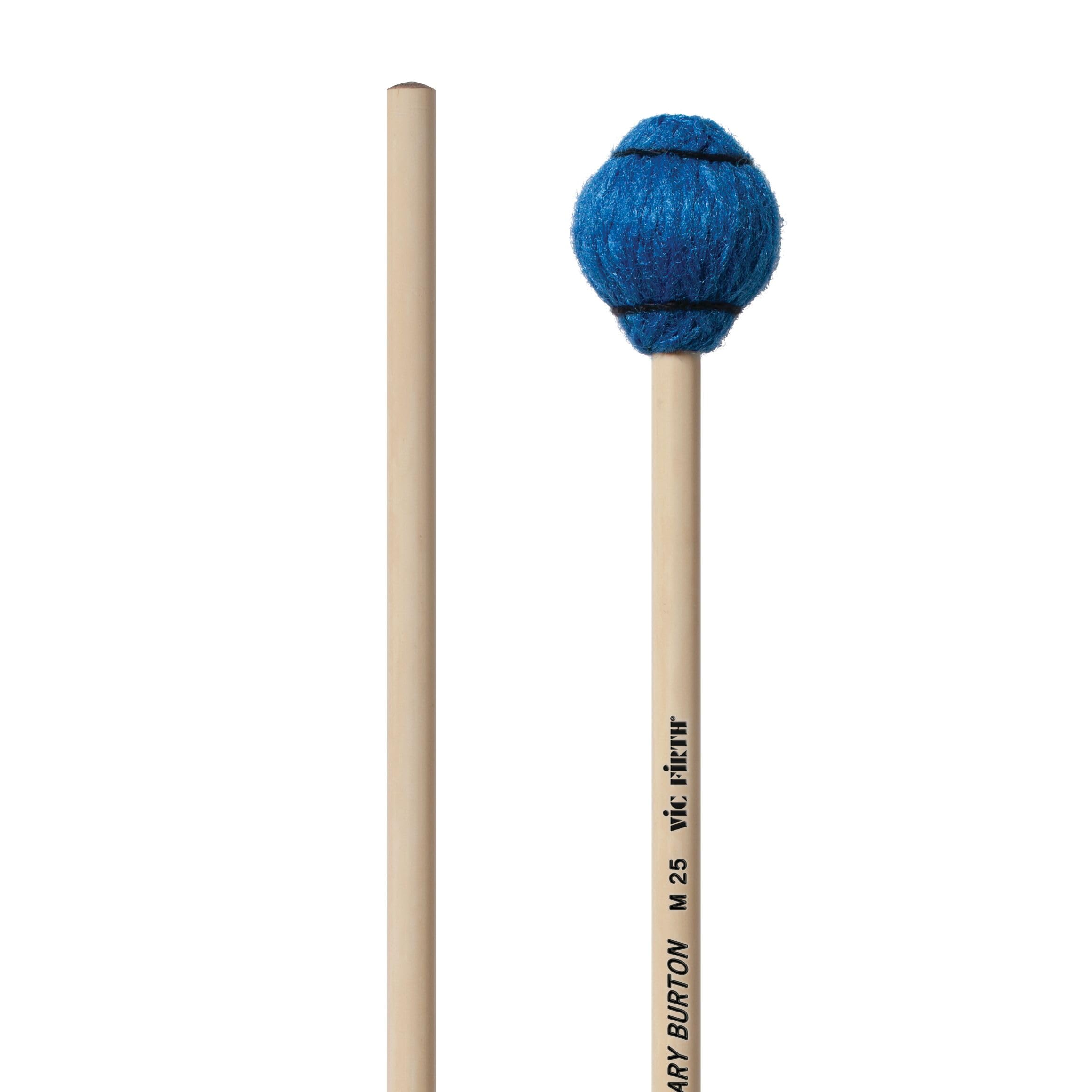 Vic FIrth - Signature Series Marimba Mallets - M25 - Gary Burton - Yarn - Medium - Blue — image 1