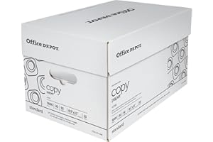 Office Depot White Copy Paper, 8 1/2in. x 11in., 20 Lb, 500 Sheets Per Ream, Case Of 10 Reams, 40402786