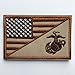 SpaceAuto USA American Flag w/ Marine Corps USMC Military Tactical Morale Badge Patch 3