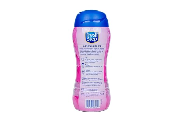 FRESH STEP CAT LITTER CRYSTALS DEODORIZER, NON TOXIC ODOR NEUTRALIZING CRYSTALS FOR LITTER BOXES THAT HELP CONTROL SMELLS AND KEEP HOME AREAS FRESH, SWEET BLOSSOM SCENT, 30 OUNCE