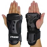 CTHOPER Skiing Gloves Roller Skating Wrist Palms Protective Gear Adjustable Gauntlets Wrist Guard Support for Snowboarding, Skateboard, Skating, Skiing