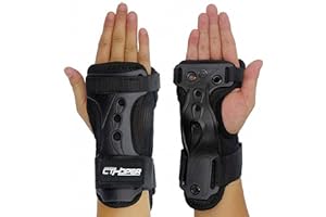 CTHOPER Skiing Gloves Roller Skating Wrist Palms Protective Gear Adjustable Gauntlets Wrist Guard Support for Snowboarding, Skateboard, Skating, Skiing