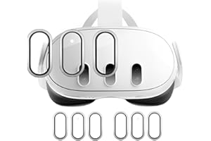 2 Pack Upgraded Lens Protector for Meta Quest 3, Juylay High Definition Camera Lens Protector for Oculus 3, Alloy Frame, Thin 9H Tempered Glass for VR Accessories, Silver