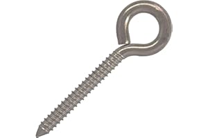 E-RIGGING HAAS Stainless 1/2" x 4" Stainless Steel Lag Eye Bolt, Threaded Lifting Ring, Marine Grade
