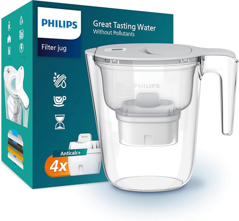 Philips Water Filter Jug Anticalc+ Replacement Cartridges 4 pack 2.6L