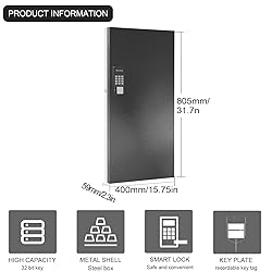 120 Key Cabinet Organizer,Metal Key Lock Box Wall