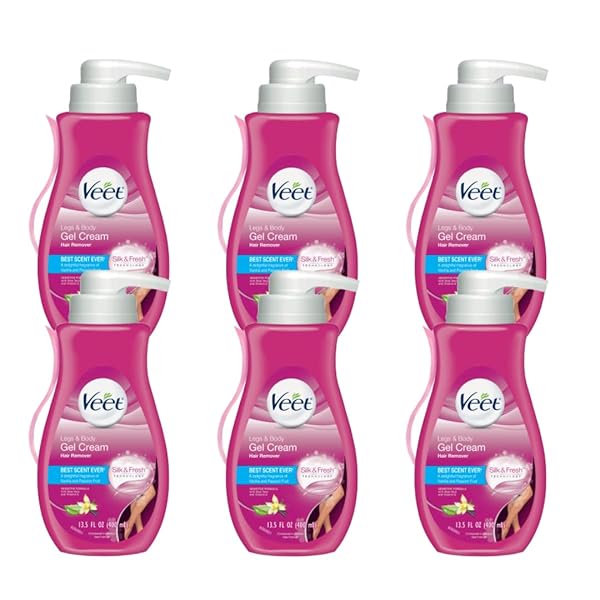 VEET GEL HAIR REMOVER CREAM, SENSITIVE FORMULA, 13.5 OZ (PACK OF 6)
