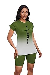 PINSV Women 2 Piece Outfits Summer Sweatsuits Track