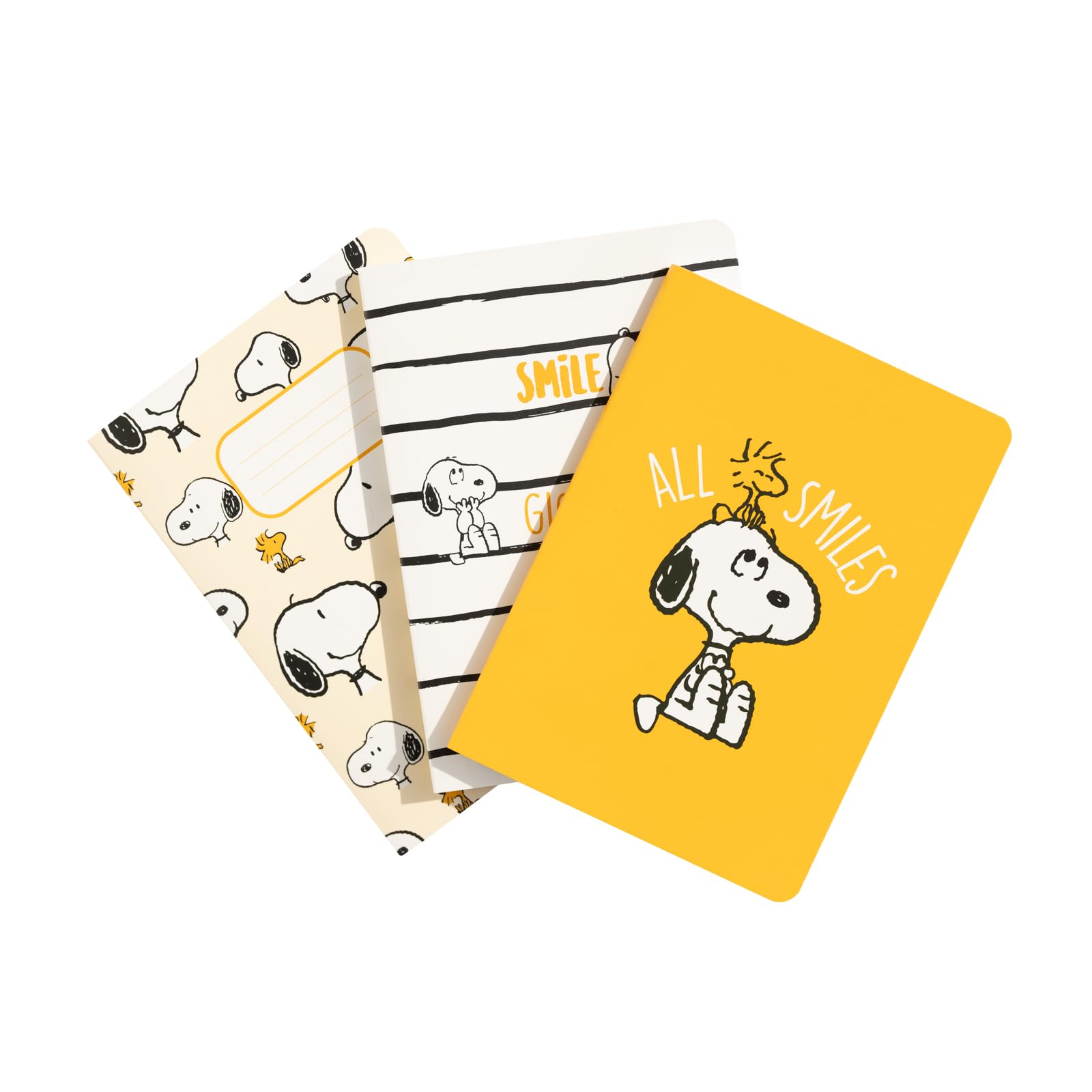 Grupo Erik A6 Notebook Set - Snoopy Gifts For Dog Lovers | 3 A6 Notebooks - Lined, Plain, Dotted - 32 sheets (64 pages) | Snoopy Stationery Gifts Under 15 Pounds