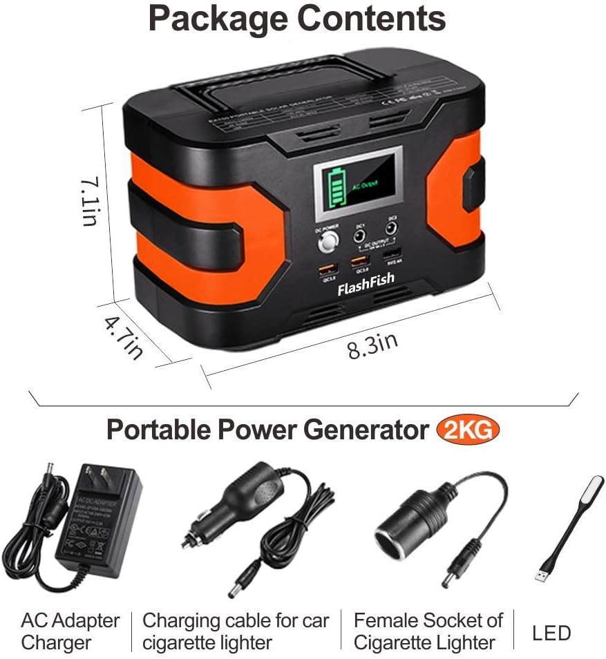 200W Peak Power Station, Flashfish CPAP Battery 166Wh 45000mAh Backup Power Pack 110V 150W Lithium Battery Pack Camping Solar Generator For CPAP Camping Home Emergency Power Supply: Home Improvement