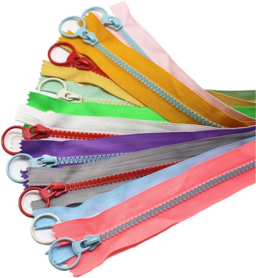 YaHoGa 20PCS 8 Inch (20CM) 5 Plastic Zippers Close End