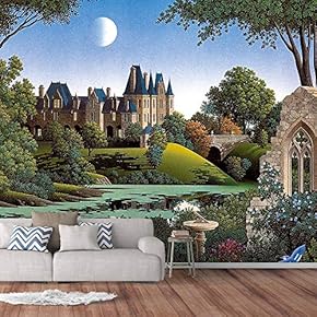 Wall Murals for Bedroom Dream Castle Large Removable Wallpaper Peel and Stick Wall Stickers - 66x96 inches