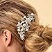 AW Bridal Wedding Hair Comb Floral Gold Leaves Bridal Hair Accessories for Bride Bridesmaids