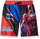 Power Rangers Boys Swim Trunks Swimwear (4, Rangers Red)