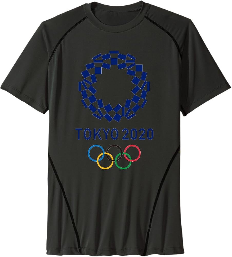 Men's 2020 Summer Olympics Logo Emblem Sport Quick Dry Short Sleeves T-Shirt