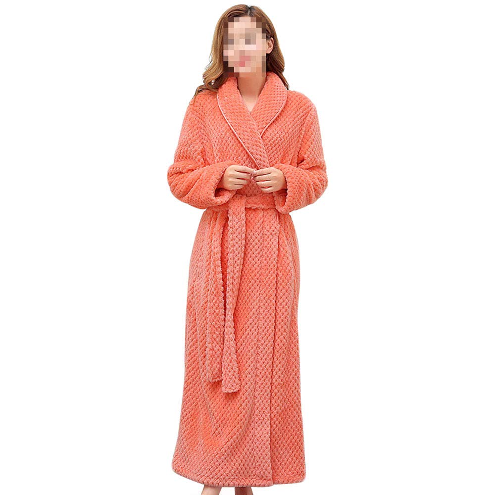 Hgdr Women S Ladies Winter Warm Fleece Dressing Gown Bathrobe Full