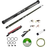 Aventik FreshStart Tenkara Rod in 7ft/8ft Action 7:3 Complete Beginner Kit | 24T Carbon Fiber, Easy To Cast Lightweight Tenkara Fly Rod Kit, Durable Mini Tenkara