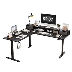 Agilestic L Shaped Electric Standing Desk with 2