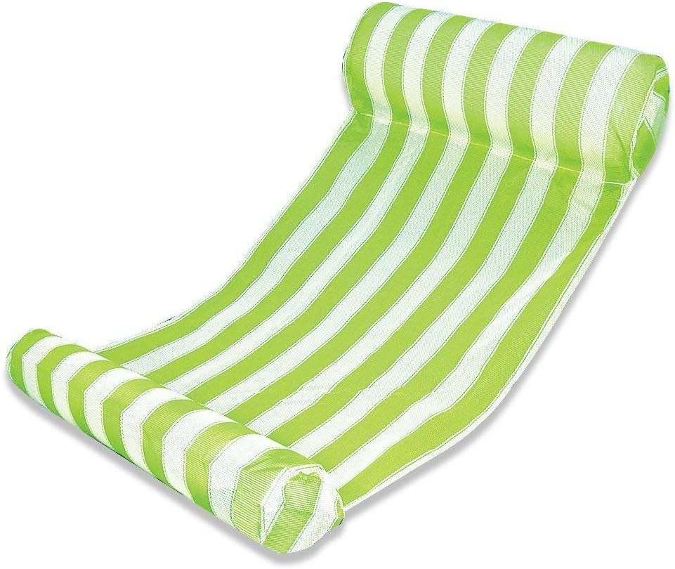 JanTeelGO Inflatable Pool Float, Water Hammock Multi-Purpose Swimming Pool Float Hammock Portable Pool Lounger Chair Raft Outdoor Toys Kids Adults (Green)