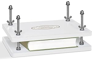 MEGSOOUL Wooden Book Press Bookbinding, Paper Press for Bookbinding Supplies, Portable Book Binding Press, Flat Paper Press Machine Wood Form Factor Padding Press for Home, School, Office DIY Bookbinding