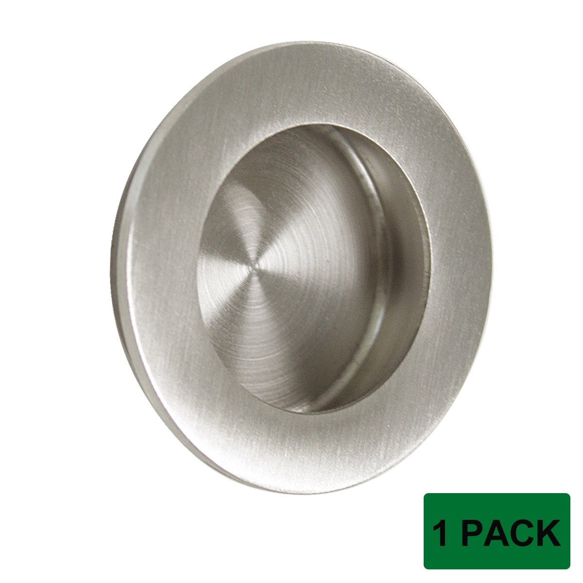 Probrico Recessed Stainless Steel Flush Pull Handle, Round, Small