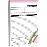 AMXZEA Contractor Invoice Books,3 Part Carbonless Contractor Estimate Book,Work Order Receipt Book with Carbon Copies,7.3 x 11 Inch (50 Sets)