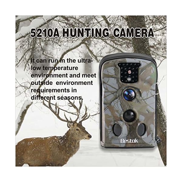 Bestok Wildkamera Fotofalle Full HD 12MP Jagdkamera Wasserdichte Gartenkamera mit Bewegungsmelder Vision Infrarote 20m… – Bild 6