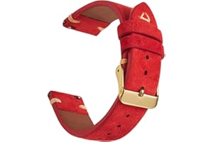 WOUKUP Quick Release Suede Leather Watch Bands Vintage Watchband for Men Watch Strap 18mm 19mm 20mm 21mm 22mm 24mm