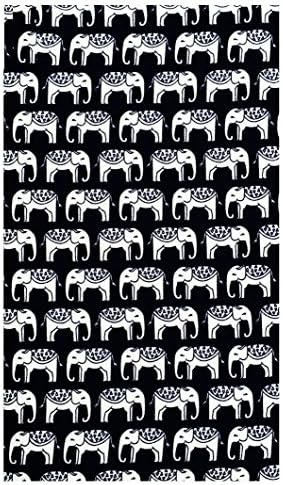 Blue War Elephants Guest Check Presenter, Check Book Holder for Restaurant, Checkbook Cover, Check Pad Holder, Waitstaff Organizer, Server Book for Waiters with Money Pocket (With Plastic Cover)