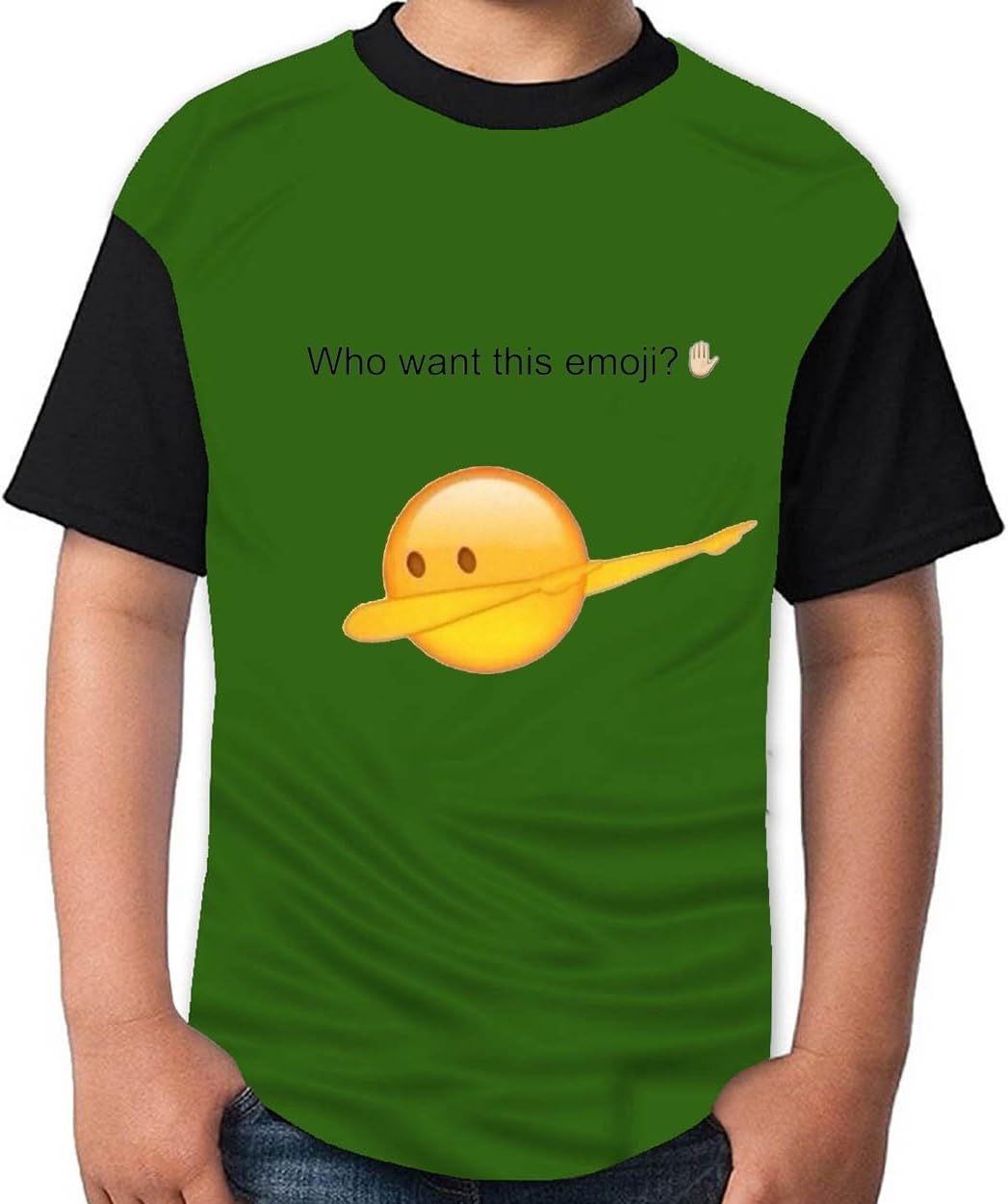 Herekind Lovely DAB Youth Short Sleeved T - Shirt Printing Logo Round Neck Cotton T-Shirt Original Boy Tee Moss Green
