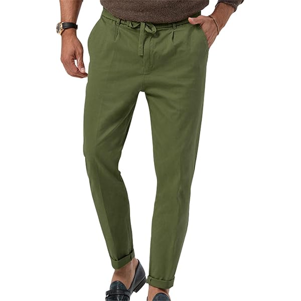 Mens Dress Pants Casual Drawstring Business Straight Lightweight Trousers  Regular Fit Office Work Classic Basic Pant Army Green at Amazon Men's  Clothing store