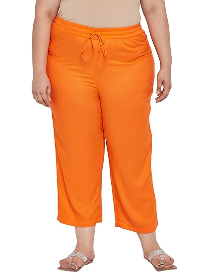 plus size orange pants