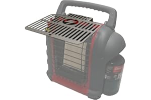 HERC OUTDOORS Cooker Plate Grill Attachment Compatible With Buddy Heater Portable Heaters (Small) - Stainless Steel