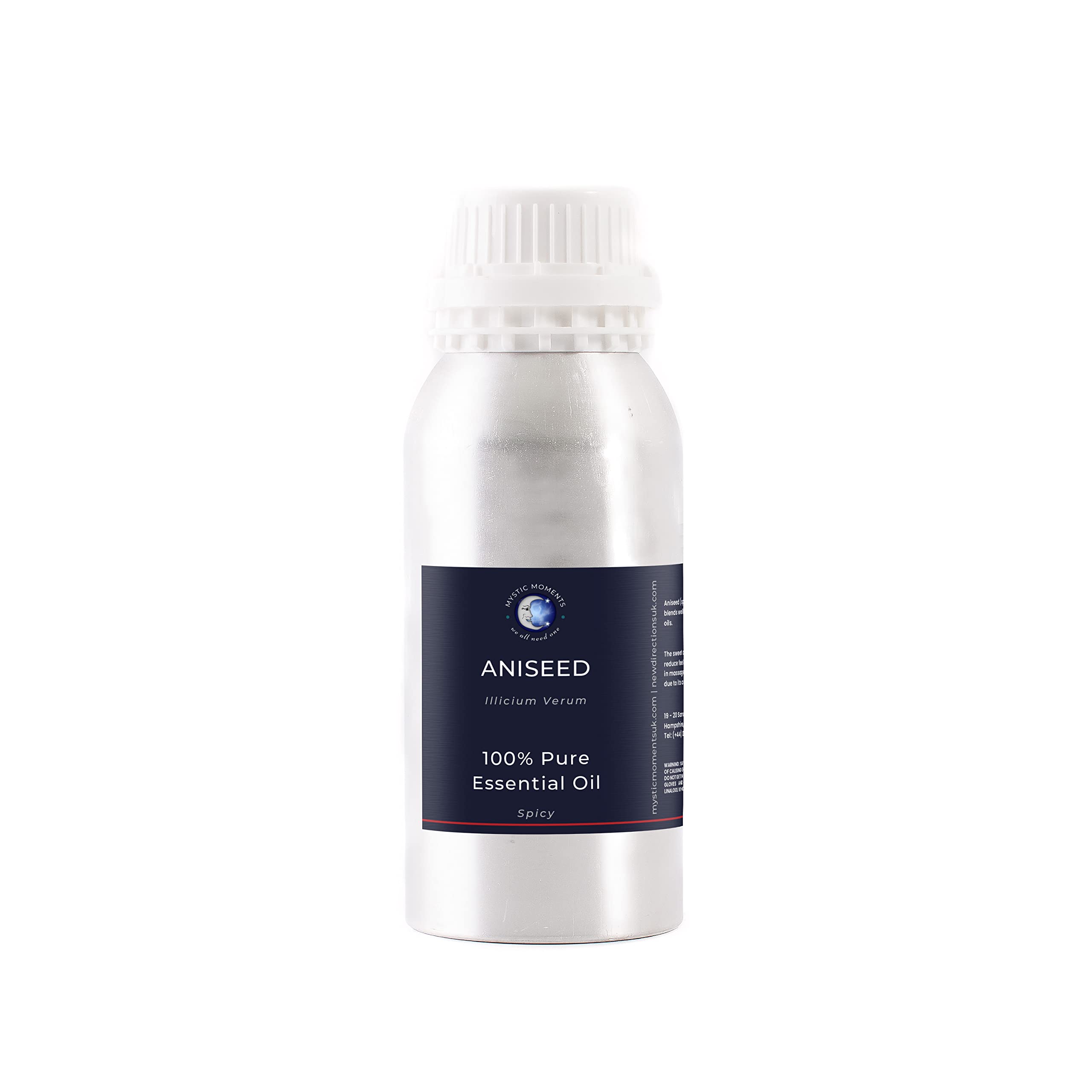 Mystic Moments | Aniseed Essential Oil 500g | Pimpinella anisum | Sweet Liquorice Aromatic Oil for Diffuser, Blends & Crafts | Aromatherapy Grade
