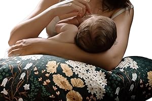 Neka Pregnancy & Nursing Pillow – Midnight Garden Edition – Organic Buckwheat Hulls – Ergonomic Support for Pain-Free Breastf