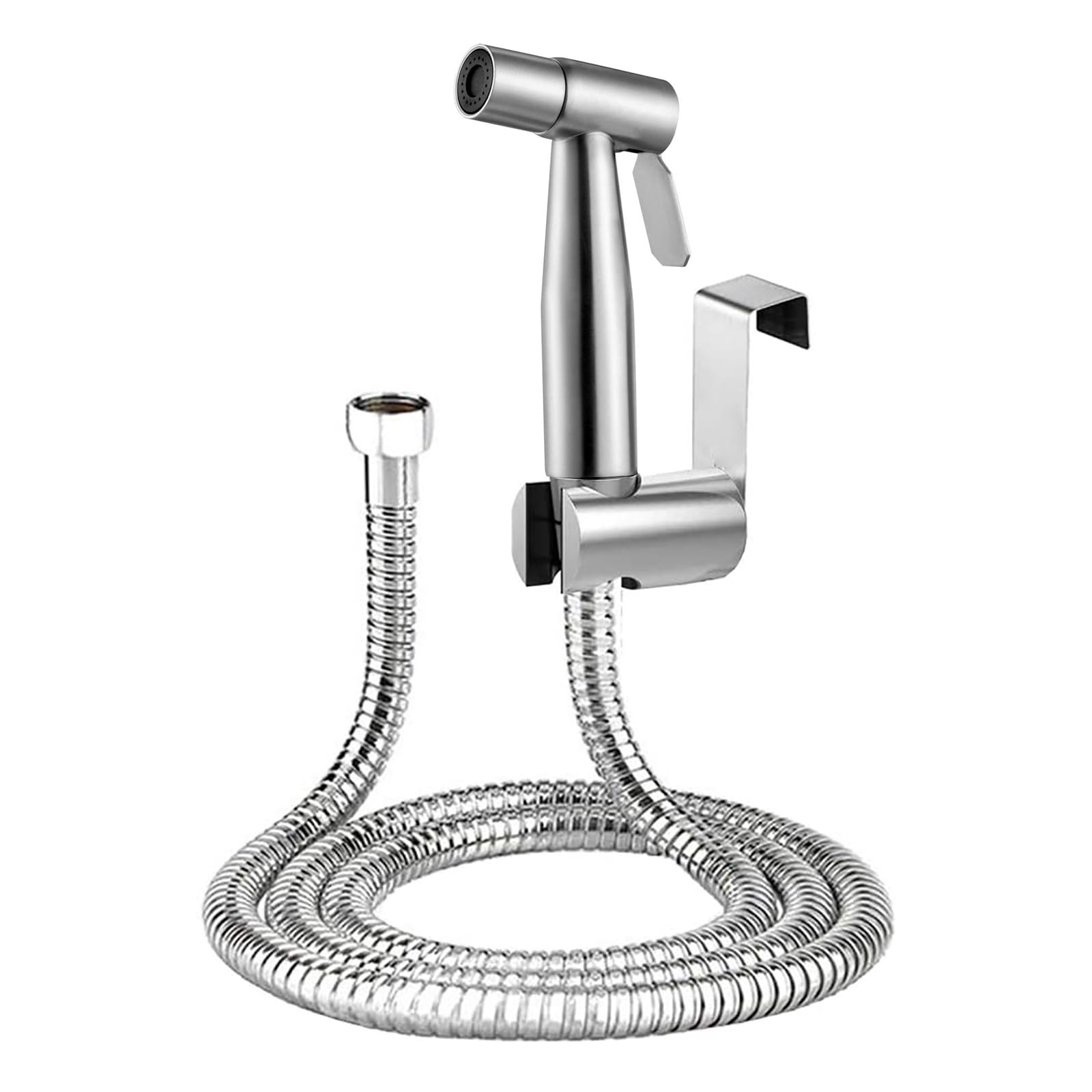 Hand Held Bidet Sprayer - Stainless Steel Sprayer Shattaf Toilet Bidet Shower Head for Bathroom Sink or Toilet - with 59-inch Hose and Bracket Holder