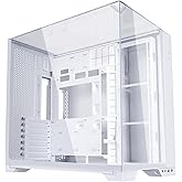 Lian Li O11 Vision Compact ATX PC Case, Back-Connect, White (O11VPW) | Compact dual-chamber case with three-panel glass, back-connect support, hidden AIO tube routing and included 360mm top mesh.