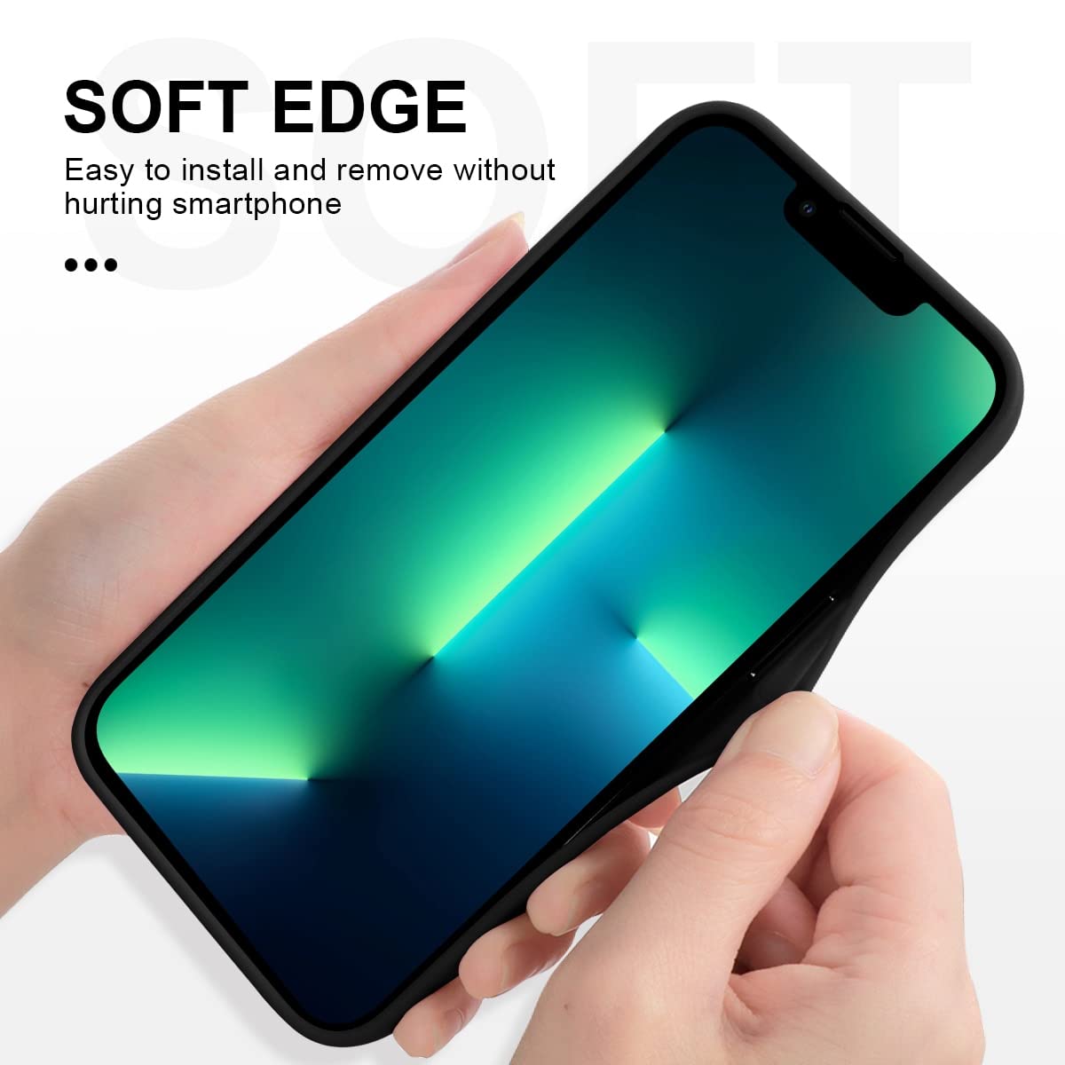 RUMDEY 2 Pack Cute Cheetah Print for Apple iPhone 13/14 6.1" Phone Case,Luxury Leopard Pattern Design Cases Soft Silicone Slim TPU Shockproof Protective Bumper Cover for Women Girls-Black & White - Image 6