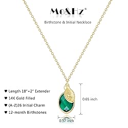 Me&Hz 14K Gold Filled May Birthstone Necklace
