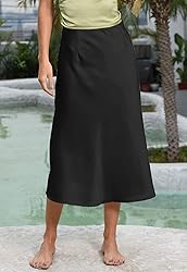 Women's Satin High Waist Hidden Elasticized