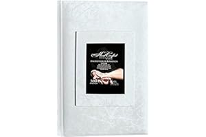 Kleer-Vu Photo / Memo Album with Window, Wedding Moire Collection, White, Holds 300 4x6" Photos, 3 Per Page.