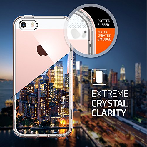 Spigen Funda Neo Hybrid Crystal Compatible con iPhone SE (2016)/5S/5 - Oro Rosa - Imagen 3